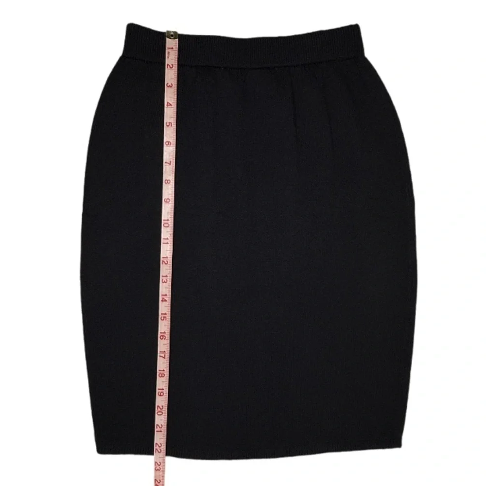 ST. JOHN | Wool Blend Knit Mini Pencil Skirt Vacation Resort Office Classic Work